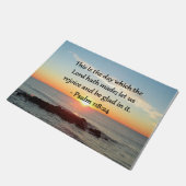 OPHEFFENDE PSALM 118:24 ZONSOPGANG FOTO ONTWERP DEURMAT (Schuin)