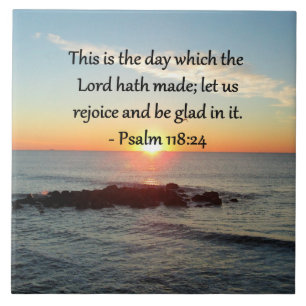 OPHEFFENDE PSALM 118:24 ZONSOPGANG FOTO ONTWERP TEGELTJE