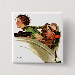 Opheldering Vierkante Button 5,1 Cm