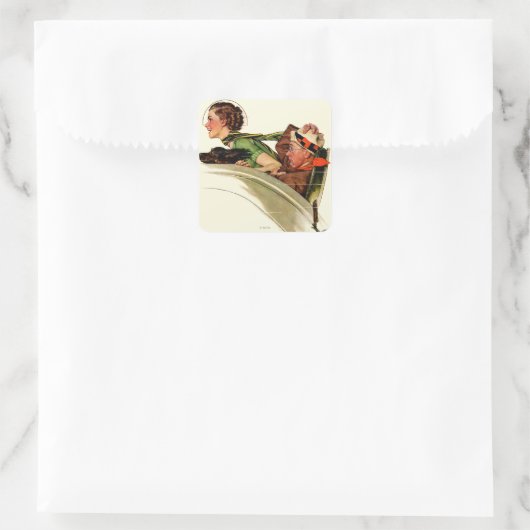 Opheldering Vierkante Sticker (Tas)