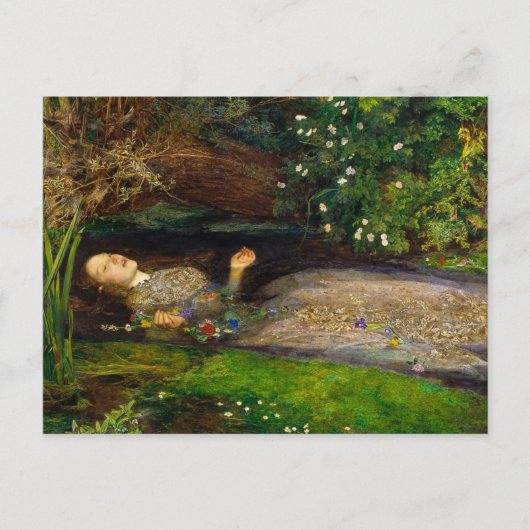 Ophelia, 1851 by John Everett Millais Briefkaart (Voorkant)