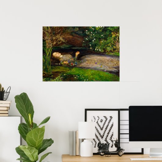 Ophelia, 1851 by John Everett Millais Poster (Thuiskantoor)