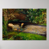 Ophelia, 1851 by John Everett Millais Poster (Voorkant)