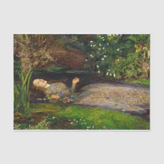 Ophelia, 1851 by John Everett Millais Tissuepapier (Voorkant)