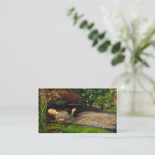 Ophelia, 1851 by John Everett Millais Visitekaartje (Staand voorkant)