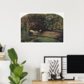 Ophelia, 1852, John Everett Millais Poster (Thuiskantoor)