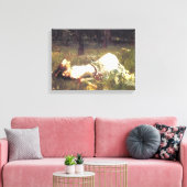 Ophelia 1889, ingediend door John William Waterhou Canvas Afdruk (Insitu (Woonkamer))