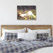 Ophelia 1889, ingediend door John William Waterhou Canvas Afdruk (Insitu (Slaapkamer))