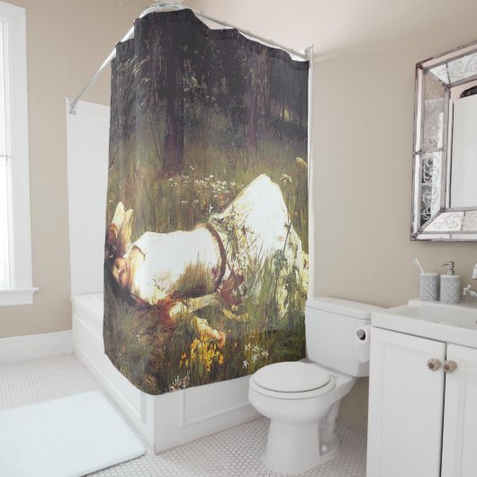 Ophelia 1889, ingediend door John William Waterhou Douchegordijn (In situ)