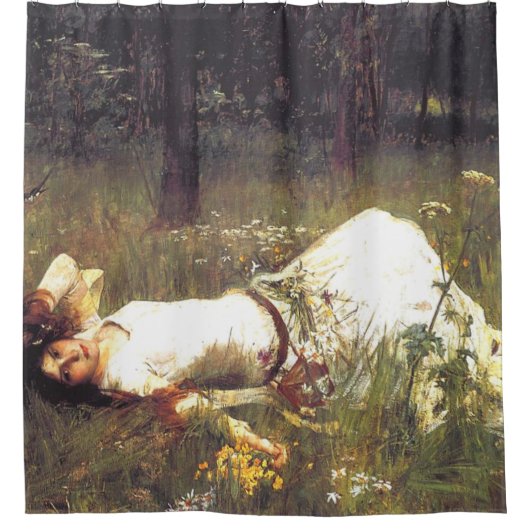 Ophelia 1889, ingediend door John William Waterhou Douchegordijn (Voorkant)