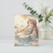 Ophelia als een kat briefkaart (Staand voorkant)