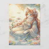 Ophelia als een kat briefkaart (Voorkant)