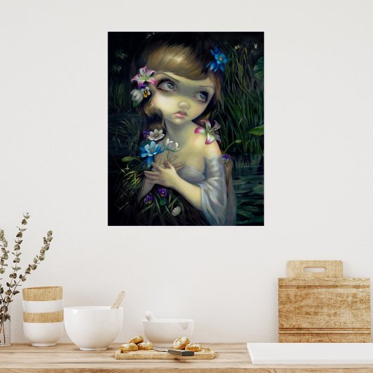 Ophelia ART PRINT Portrait of Ophelia gothic (Keuken)