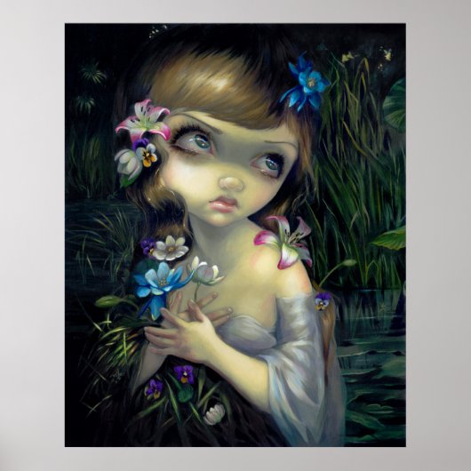 Ophelia ART PRINT Portrait of Ophelia gothic (Voorkant)