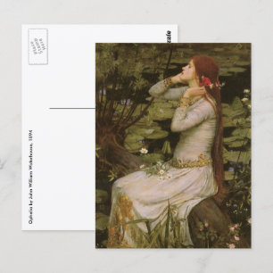 Ophelia bij de vijver door John William Waterhouse Briefkaart