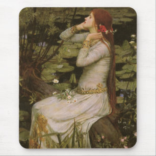 Ophelia bij de vijver door John William Waterhouse Muismat