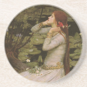 Ophelia bij de vijver door John William Waterhouse Zandsteen Onderzetter