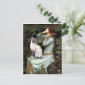 Ophelia - blauwpunt Siamees kat Briefkaart (Staand voorkant)