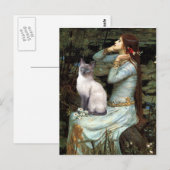 Ophelia - blauwpunt Siamees kat Briefkaart (Voorkant / Achterkant)