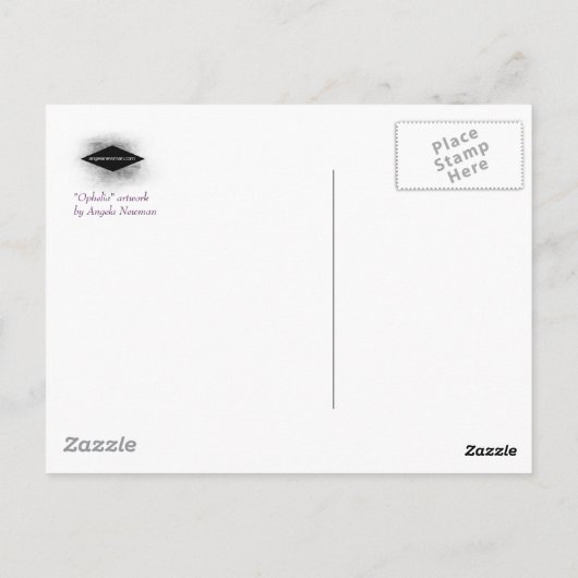 Ophelia briefkaart (Achterkant)