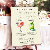 Ophelia Bruid & Bruidegom Handtekening Drinken Poster