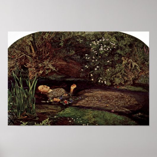 Ophelia by Millais, John Everett (beste kwaliteit) Poster (Voorkant)