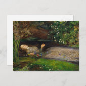 Ophelia, c. 1852 van Sir John Everett Millais Briefkaart (Voorkant / Achterkant)