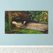 Ophelia, c. 1852 van Sir John Everett Millais Canvas Afdruk (Insitu (Houten vloer))