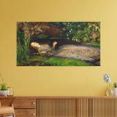 Ophelia, c. 1852 van Sir John Everett Millais Canvas Afdruk (Insitu (Woonkamer))
