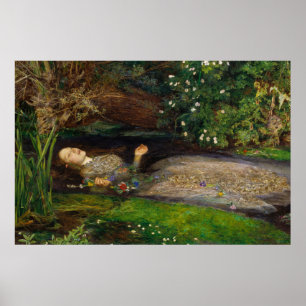 Ophelia, c. 1852 van Sir John Everett Millais Poster