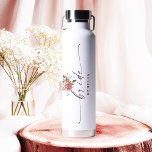 Ophelia Cottagecore Dusty Pink Floral Bride Waterfles<br><div class="desc">Vier uw liefdesverhaal met de tijdloze schoonheid van het "Ophelia Floral" bruiloft collectie in de stoffige roze kleurstelling, ontworpen om romance en elegantie op te roepen. Deze trouwsuite heeft handgeschilderde waterverven en delicate bladeren, die de gratie en charme van een op de tuin geïnspireerde bruiloft vastleggen. Perfect voor diegenen die...</div>