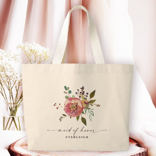 Ophelia Cottagecore Roze Bloemige Getuige Grote Tote Bag