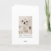 Ophelia - de Romantische Uil Kaart (Achterkant)