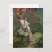 Ophelia die, 1895 verdrinkt briefkaart (Voorkant / Achterkant)