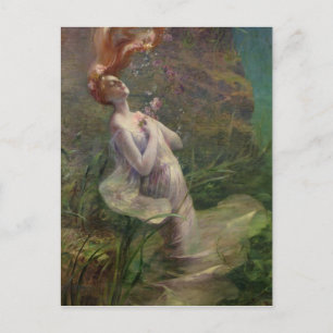 Ophelia die, 1895 verdrinkt briefkaart