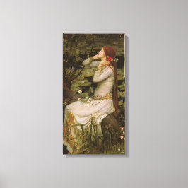 Ophelia door de Pond van John William Waterhouse Canvas Afdruk