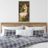 Ophelia door de Pond van John William Waterhouse Canvas Afdruk (Insitu (Slaapkamer))
