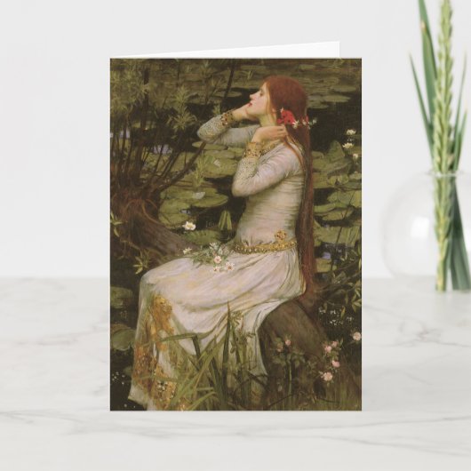 Ophelia door de Pond van John William Waterhouse Kaart (Voorkant)