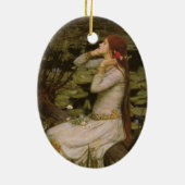Ophelia door de Pond van John William Waterhouse Keramisch Ornament (Achterkant)