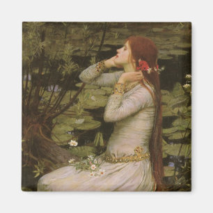 Ophelia door de Pond van John William Waterhouse Magneet