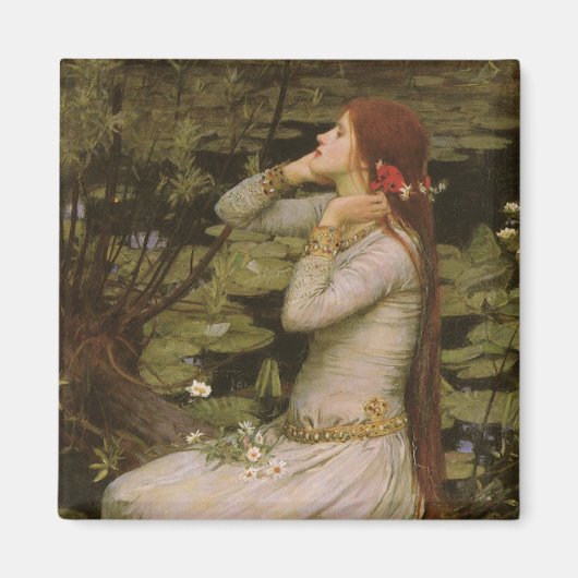 Ophelia door de Pond van John William Waterhouse Magneet (Voorkant)