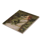 Ophelia door de Pond van John William Waterhouse Tegeltje (Zijkant)