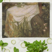 Ophelia door de Pond van John William Waterhouse Theedoek (Gevouwen)