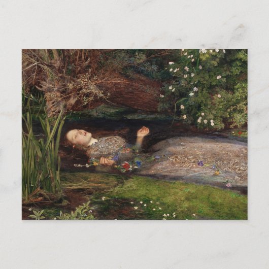 Ophelia door John Everett Millais Briefkaart (Voorkant)