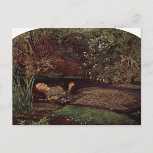 Ophelia door John Everett Millais Briefkaart (Voorkant)