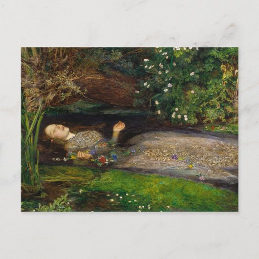 Ophelia door John Everett Millais Briefkaart (Voorkant)