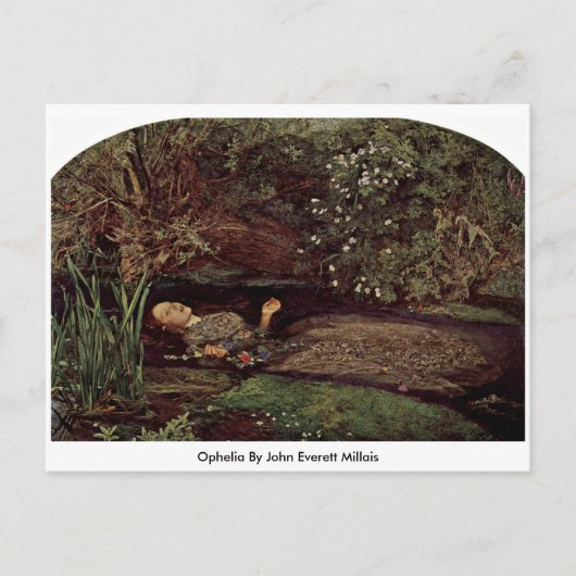 Ophelia door John Everett Millais Briefkaart (Voorkant)