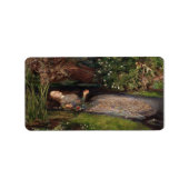 Ophelia door John Everett Millais Etiket (Voorkant)