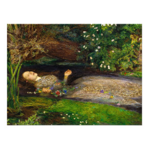 Ophelia door John Everett Millais Foto Afdruk
