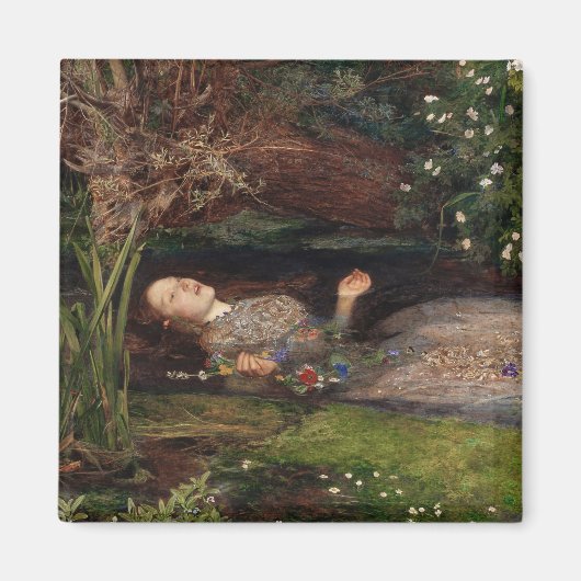 Ophelia door John Everett Millais Magneet (Voorkant)